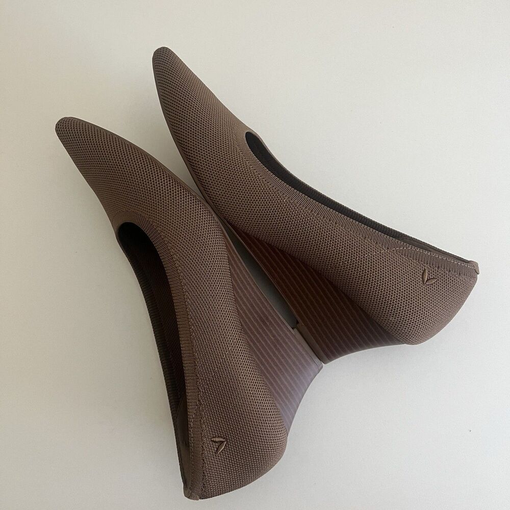 VIVAIA Aria Wedge 2.0 Pointed Toe Espresso Brown Size 40/9 Pumps Comfort Shoes - Picture 8 of 11